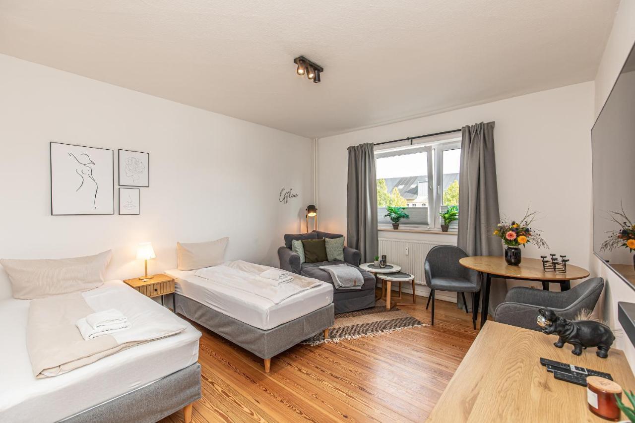 Fewo1846 - Kommood - Zentral Gelegenes Studio-Apartment Mit Balkon Im Hochparterre Flensburg Exteriér fotografie